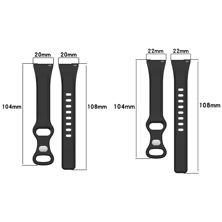 22mm Slim Reverse Buckle Silicone Watch Band(Black) - free shipping - PMC TechLife - Order now!
