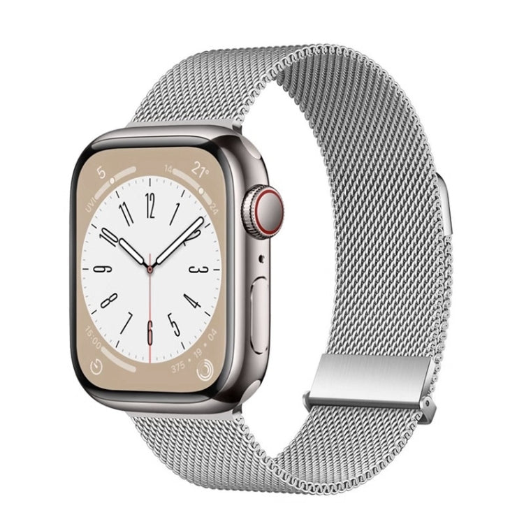 For Apple Watch SE 44mm ZGA Milanese Magnetic Metal Watch Band(Silver) - Watch Bands by ZGA | Online Shopping South Africa | PMC Jewellery | Buy Now Pay Later Mobicred