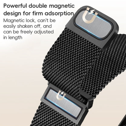 For Apple Watch SE 44mm ZGA Milanese Magnetic Metal Watch Band(Black) - Watch Bands by ZGA | Online Shopping South Africa | PMC Jewellery | Buy Now Pay Later Mobicred