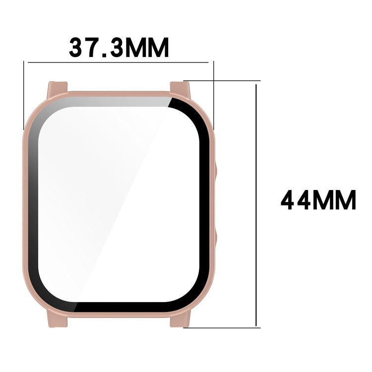 For Xiaomi Haylou Watch 2 LS02 PC + Tempered Film Integrated Watch Protective Case(Pink) - Watch Cases by PMC Jewellery | Online Shopping South Africa | PMC Jewellery