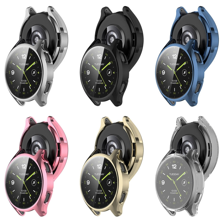For Xiaomi Watch 2 Full Coverage TPU Electroplated Watch Protective Case(Blue) - Watch Cases by PMC TechLife | Online Shopping South Africa | PMC TechLife