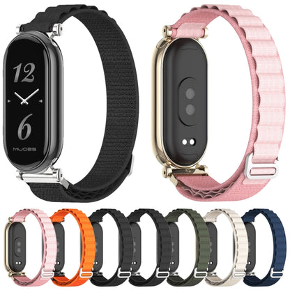 For Xiaomi Mi Band 8 Mijobs GT4 Nylon Breathable Watch Band(Pink Light Gold) - Watch Bands by MIJOBS | Online Shopping South Africa | PMC Jewellery