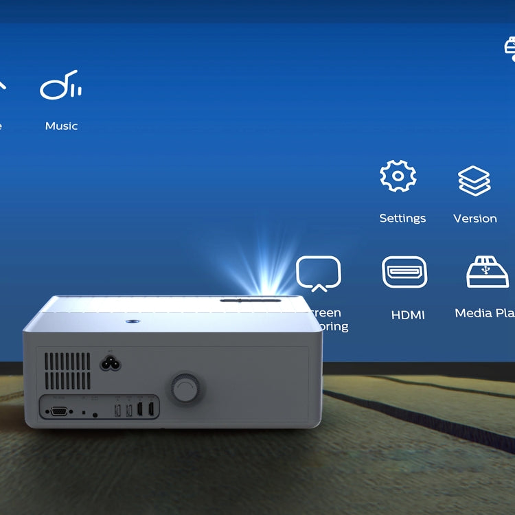 D4000 1080P HD Home Portable LED Projector(US Plug) - LED Projector by PMC TechLife | Online Shopping South Africa | PMC TechLife | Buy Now Pay Later Mobicred