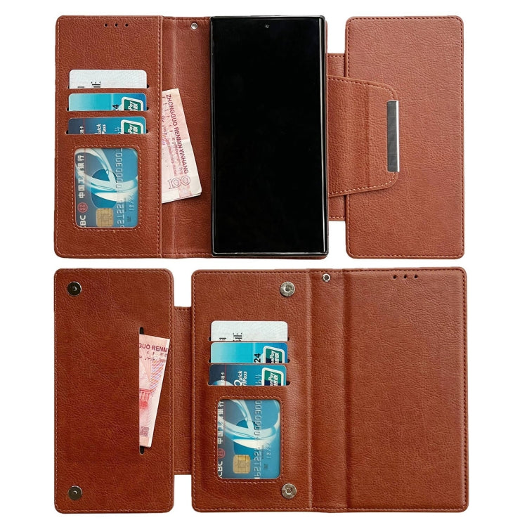 For Google Pixel 8 Pro Multifunctional 7-Card Wallet Leather Phone Case(Brown) - free shipping - PMC TechLife - Order now!