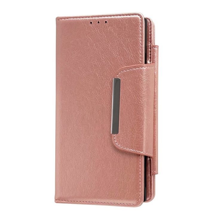 For Google Pixel 7 Multifunctional 7-Card Wallet Leather Phone Case(Rose Gold) - Google Cases by PMC TechLife | Online Shopping South Africa | PMC TechLife | Buy Now Pay Later Mobicred