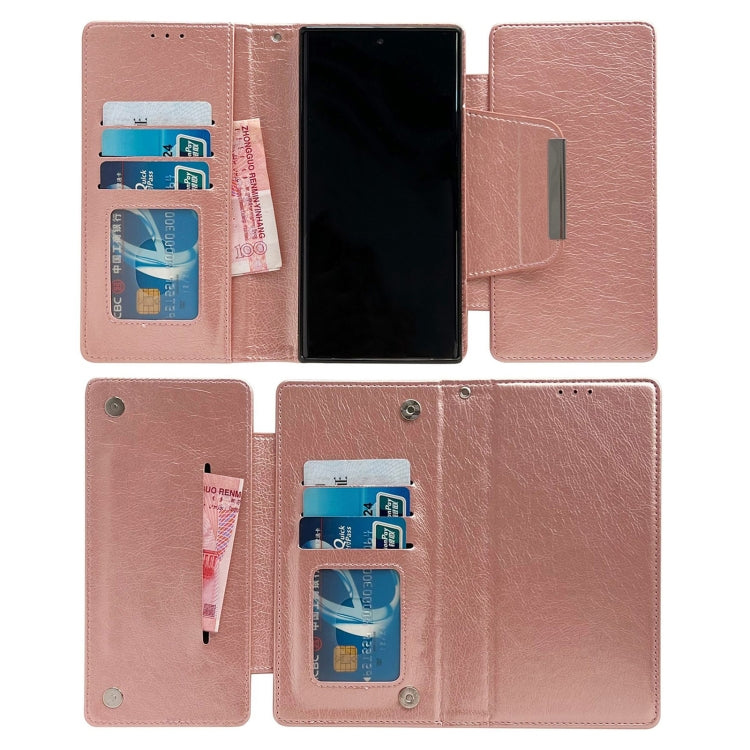 For Google Pixel 7 Multifunctional 7-Card Wallet Leather Phone Case(Rose Gold) - Google Cases by PMC TechLife | Online Shopping South Africa | PMC TechLife | Buy Now Pay Later Mobicred