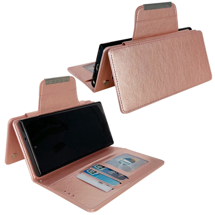 For Google Pixel 7 Multifunctional 7-Card Wallet Leather Phone Case(Rose Gold) - Google Cases by PMC TechLife | Online Shopping South Africa | PMC TechLife | Buy Now Pay Later Mobicred