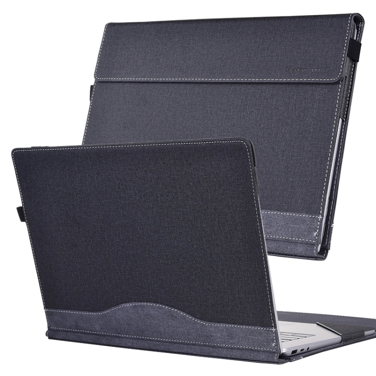For Microsoft Surface Laptop 6 15 inch Cloth Texture Laptop Leather Protective Case(Black) - free shipping - PMC TechLife - Order now!