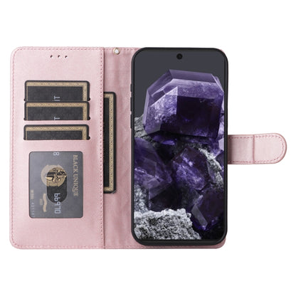 For Google Pixel 9 Diamond Lattice Leather Flip Phone Case(Rose Gold) - Google Cases by PMC Jewellery | Online Shopping South Africa | PMC Jewellery | Buy Now Pay Later Mobicred