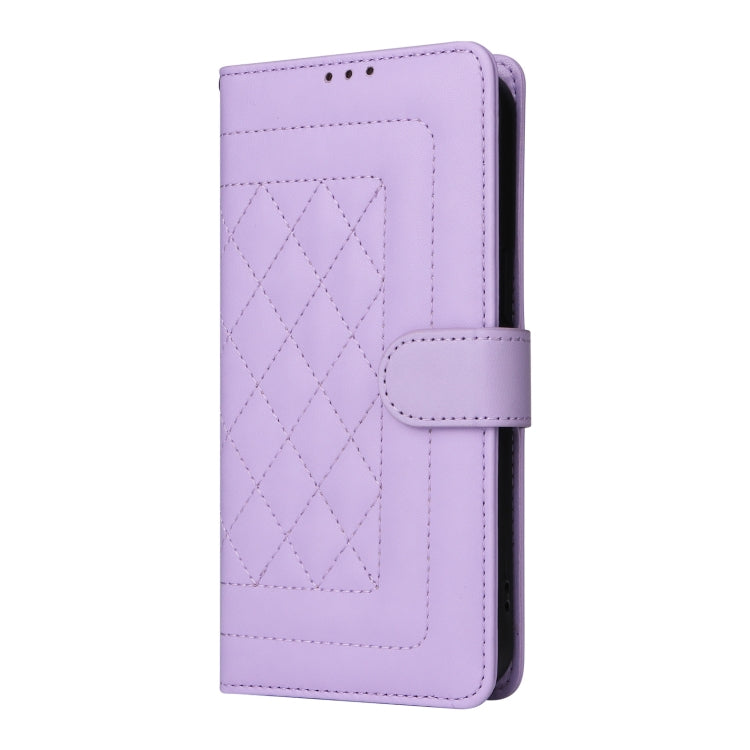 For Google Pixel 9 Pro Diamond Lattice Leather Flip Phone Case(Light Purple) - Google Cases by PMC Jewellery | Online Shopping South Africa | PMC Jewellery | Buy Now Pay Later Mobicred