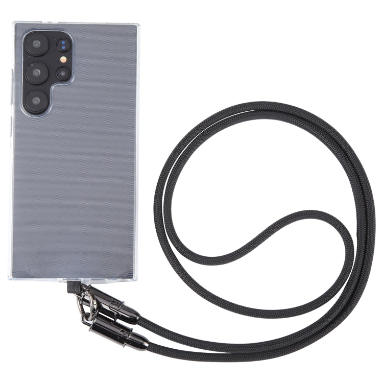 Type-C to Type-C Braid Data Cable Phone Anti-lost Crossbody Lanyard, Length: 1.2m(Black) - USB-C & Type-C Cable by PMc TechLife | Online Shopping South Africa | PMc TechLife | Buy Now Pay Later Mobicred