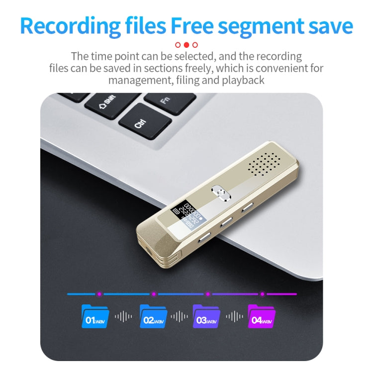 JNN Q7 Mini Portable Voice Recorder with OLED Screen, Memory:4GB(Gold) - Recording Pen by JNN | Online Shopping South Africa | PMC TechLife | Buy Now Pay Later Mobicred