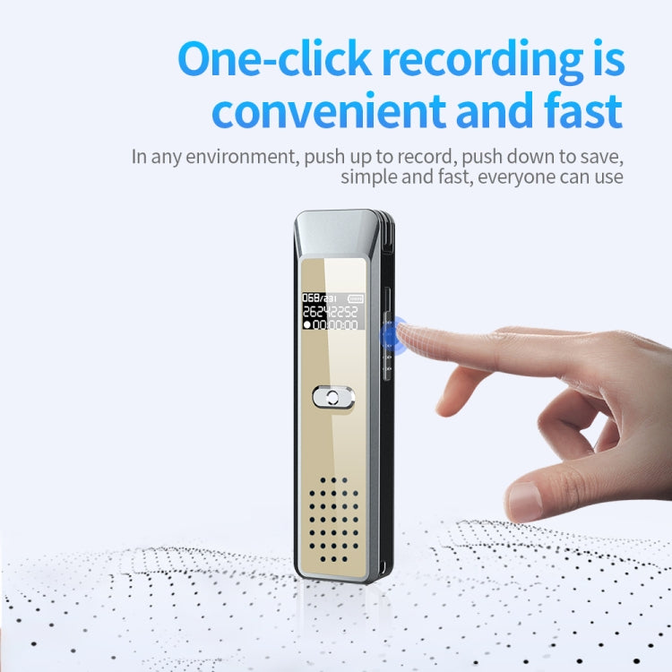 JNN Q7 Mini Portable Voice Recorder with OLED Screen, Memory:4GB(Grey+Gold) - Recording Pen by JNN | Online Shopping South Africa | PMC Jewellery | Buy Now Pay Later Mobicred