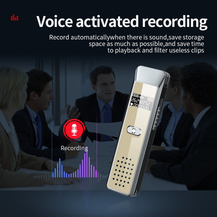 JNN Q7 Mini Portable Voice Recorder with OLED Screen, Memory:4GB(Grey+Gold) - Recording Pen by JNN | Online Shopping South Africa | PMC Jewellery | Buy Now Pay Later Mobicred