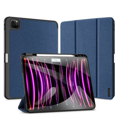 For iPad Pro 13 2024 DUX DUCIS Domo Series Cloth Texture Magnetic Leather Tablet Case(Blue) - iPad Pro 13 2024 Cases by DUX DUCIS | Online Shopping South Africa | PMC Jewellery | Buy Now Pay Later Mobicred