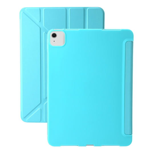 For iPad Air 11 2024 TPU Deformation Flip Leather Tablet Case with Holder(Mint Blue) - iPad Air 11 2024 Cases by PMC Jewellery | Online Shopping South Africa | PMC Jewellery | Buy Now Pay Later Mobicred