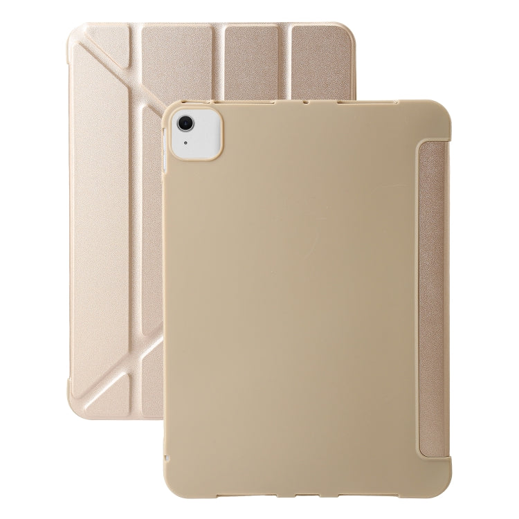 For iPad Air 13 2024 TPU Deformation Flip Leather Tablet Case with Holder(Gold) - iPad Air 13 2024 Cases by PMC Jewellery | Online Shopping South Africa | PMC Jewellery | Buy Now Pay Later Mobicred