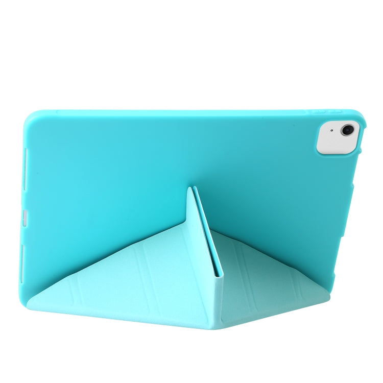 For iPad Air 13 2024 TPU Deformation Flip Leather Tablet Case with Holder(Mint Blue) - iPad Air 13 2024 Cases by PMC Jewellery | Online Shopping South Africa | PMC Jewellery | Buy Now Pay Later Mobicred