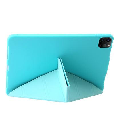 For iPad Pro 11 2024 TPU Deformation Flip Leather Tablet Case with Holder(Mint Blue) - iPad Pro 11 2024 Cases by PMC Jewellery | Online Shopping South Africa | PMC Jewellery | Buy Now Pay Later Mobicred