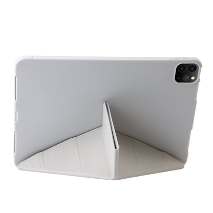 For iPad Pro 13 2024 TPU Deformation Flip Leather Tablet Case with Holder(Grey) - iPad Pro 13 2024 Cases by PMC Jewellery | Online Shopping South Africa | PMC Jewellery | Buy Now Pay Later Mobicred