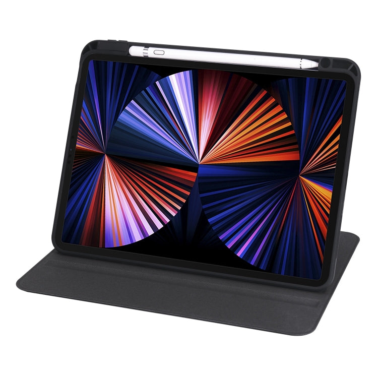 For iPad Pro 13 2024 Acrylic 360 Degree Rotation Holder Leather Tablet Case(Black) - iPad Pro 13 2024 Cases by PMC TechLife | Online Shopping South Africa | PMC TechLife | Buy Now Pay Later Mobicred