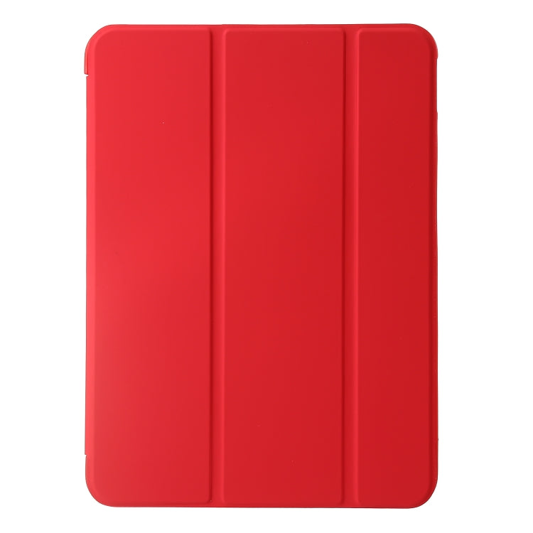 For iPad Pro 11 2024 Three-fold Holder Flip Tablet Leather Case(Red) - iPad Pro 11 2024 Cases by PMC TechLife | Online Shopping South Africa | PMC TechLife | Buy Now Pay Later Mobicred