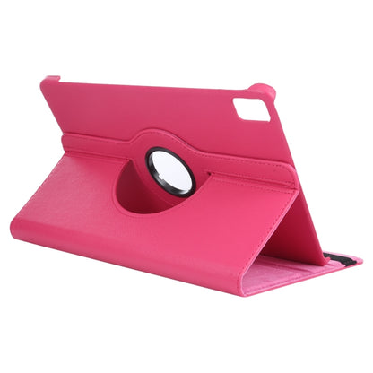 For iPad Air 11 2024 360 Degree Rotation Litchi Texture Leather Tablet Case with Holder(Rose Red) - iPad Air 11 2024 Cases by PMC Jewellery | Online Shopping South Africa | PMC Jewellery | Buy Now Pay Later Mobicred