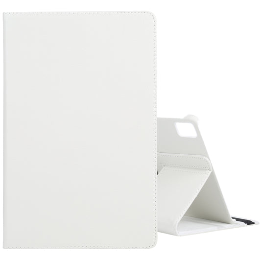 For iPad Pro 11 2024 360 Degree Rotation Litchi Texture Leather Tablet Case with Holder(White) - iPad Pro 11 2024 Cases by PMC Jewellery | Online Shopping South Africa | PMC Jewellery | Buy Now Pay Later Mobicred