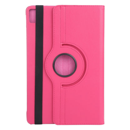 For iPad Pro 11 2024 360 Degree Rotation Litchi Texture Leather Tablet Case with Holder(Rose Red) - iPad Pro 11 2024 Cases by PMC Jewellery | Online Shopping South Africa | PMC Jewellery | Buy Now Pay Later Mobicred