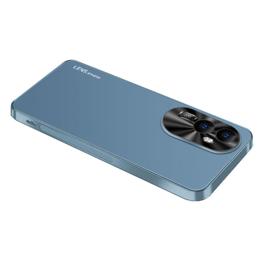 For OPPO A3 Pro AG Frosted Electroplating Acrylic Phone Case(Navy Blue) - OPPO Cases by PMC Jewellery | Online Shopping South Africa | PMC Jewellery | Buy Now Pay Later Mobicred