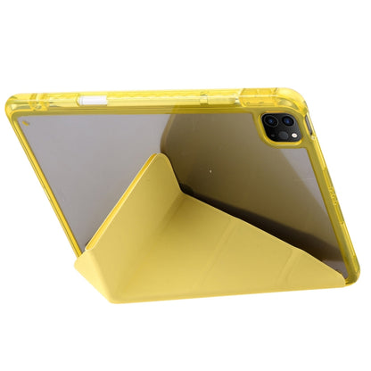 For iPad Pro 11 2024 Clear Acrylic Deformation Leather Tablet Case(Yellow) - iPad Pro 11 2024 Cases by PMC Jewellery | Online Shopping South Africa | PMC Jewellery | Buy Now Pay Later Mobicred