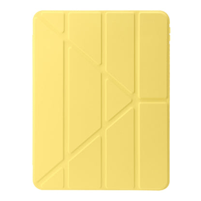 For iPad Air 13 2024 Clear Acrylic Deformation Leather Tablet Case(Yellow) - iPad Air 13 2024 Cases by PMC Jewellery | Online Shopping South Africa | PMC Jewellery | Buy Now Pay Later Mobicred