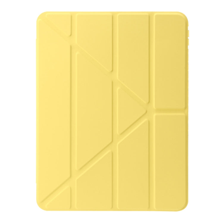 For iPad Air 11 2024 Clear Acrylic Deformation Leather Tablet Case(Yellow) - iPad Air 11 2024 Cases by PMC Jewellery | Online Shopping South Africa | PMC Jewellery | Buy Now Pay Later Mobicred