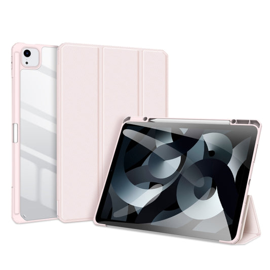 For iPad Air 13 2024 / Pro 12.9 DUX DUCIS TOBY Series Antiskid Leather Tablet Case with Sleep / Wake-up Function(Pink) - iPad Air 13 2024 Cases by DUX DUCIS | Online Shopping South Africa | PMC Jewellery | Buy Now Pay Later Mobicred