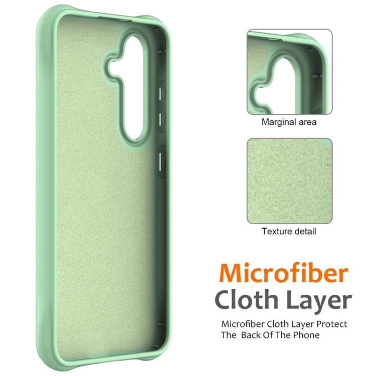 For Samsung Galaxy S25+ 5G Wave Texture MagSafe Magnetic Liquid Silicone Phone Case(Green) - Galaxy S25+ 5G Cases by PMC Jewellery | Online Shopping South Africa | PMC Jewellery | Buy Now Pay Later Mobicred