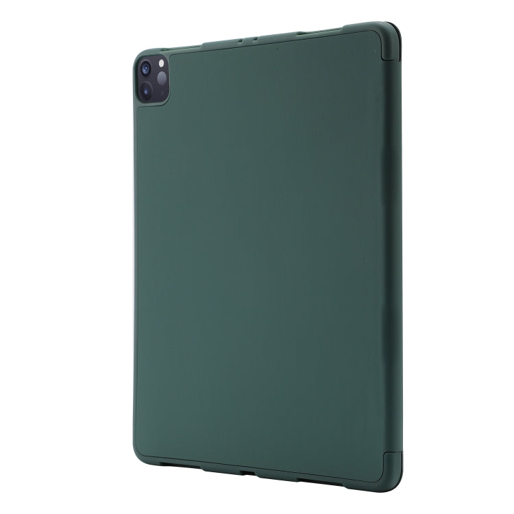 For iPad Pro 13 2024 Skin Feel Tri-fold Leather Tablet Case with Pen Slot(Dark Green) - iPad Pro 13 2024 Cases by PMC Jewellery | Online Shopping South Africa | PMC Jewellery | Buy Now Pay Later Mobicred