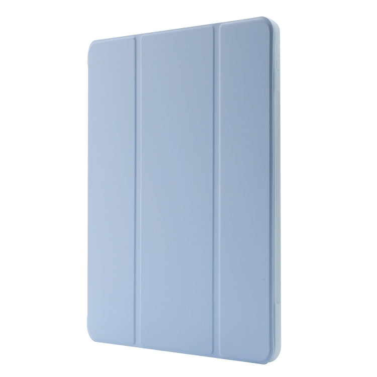 For iPad Air 11 2024 Skin Feel Tri-fold Leather Tablet Case with Pen Slot(Light Blue) - iPad Air 11 2024 Cases by PMC Jewellery | Online Shopping South Africa | PMC Jewellery | Buy Now Pay Later Mobicred