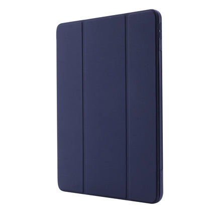 For iPad Air 11 2025 / 2024 Skin Feel Tri-fold Leather Tablet Case with Pen Slot(Dark Blue) - iPad Air 11 2025 / 2024 Cases by PMC Jewellery | Online Shopping South Africa | PMC Jewellery | Buy Now Pay Later Mobicred