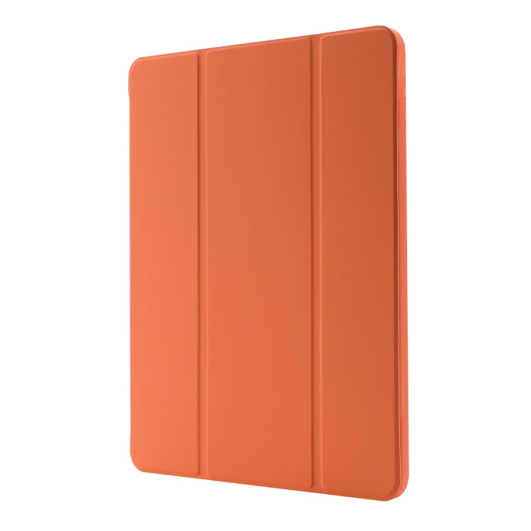 For iPad Air 11 2025 / 2024 Skin Feel Tri-fold Leather Tablet Case with Pen Slot(Orange) - iPad Air 11 2025 / 2024 Cases by PMC Jewellery | Online Shopping South Africa | PMC Jewellery | Buy Now Pay Later Mobicred