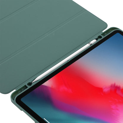 For iPad Pro 11 2024 Skin Feel Tri-fold Leather Tablet Case with Pen Slot(Light Blue) - iPad Pro 11 2024 Cases by PMC Jewellery | Online Shopping South Africa | PMC Jewellery | Buy Now Pay Later Mobicred