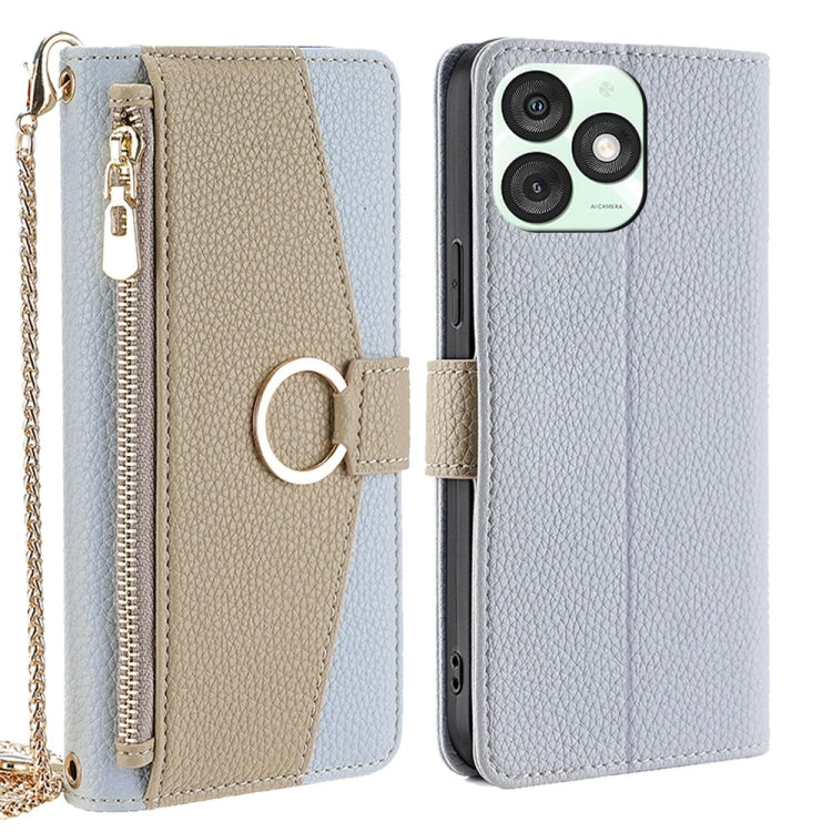 For Itel A50 4G Crossbody Litchi Texture Leather Phone Case(Blue) - free shipping - PMC TechLife - Order now!