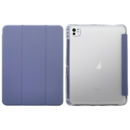 For iPad Pro 11 2024 3-folding Electric Pressed Skin Texture Leather Tablet Case(Lavender) - iPad Pro 11 2024 Cases by PMC Jewellery | Online Shopping South Africa | PMC Jewellery | Buy Now Pay Later Mobicred