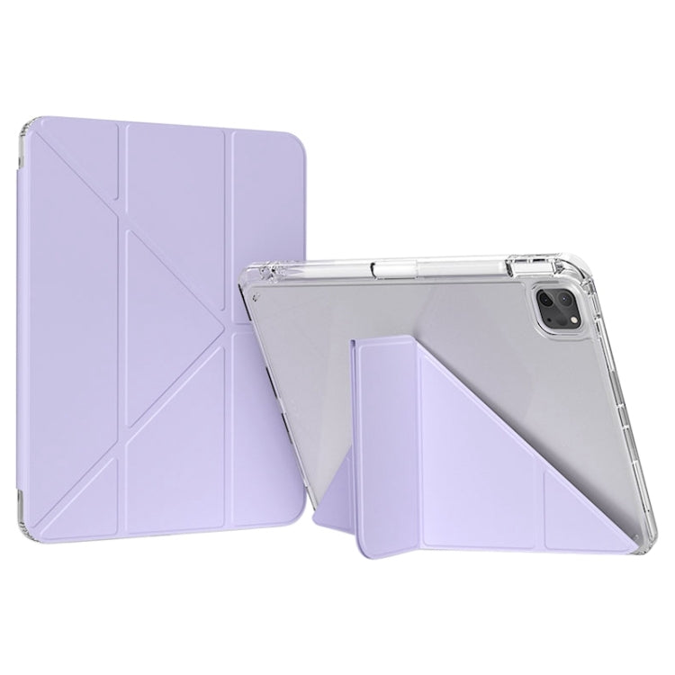 For iPad Pro 11 2024 GEBEI Deformation Leather Tablet Case(Purple) - free shipping - PMC TechLife - Order now!