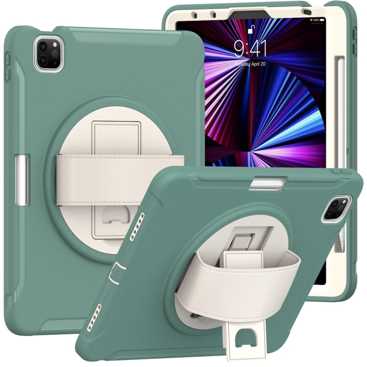 For iPad Pro 11 2024 Spider Wheel Silicone Hybrid PC Tablet Case(Emerald Green) - iPad Pro 11 2024 Cases by PMC Jewellery | Online Shopping South Africa | PMC Jewellery | Buy Now Pay Later Mobicred