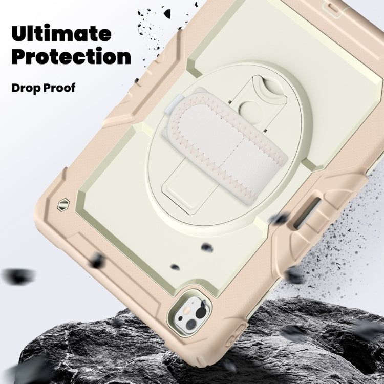 For iPad Pro 13 2024 Silicone Hybrid PC Tablet Protective Case(Cream+Rose Gold) - iPad Pro 13 2024 Cases by PMC TechLife | Online Shopping South Africa | PMC TechLife | Buy Now Pay Later Mobicred