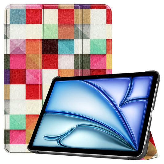 For iPad Air 11 2024 Custer Painted 3-Fold Holder Smart Leather Tablet Case(Magic Cube) - iPad Air 11 2024 Cases by PMC Jewellery | Online Shopping South Africa | PMC Jewellery | Buy Now Pay Later Mobicred