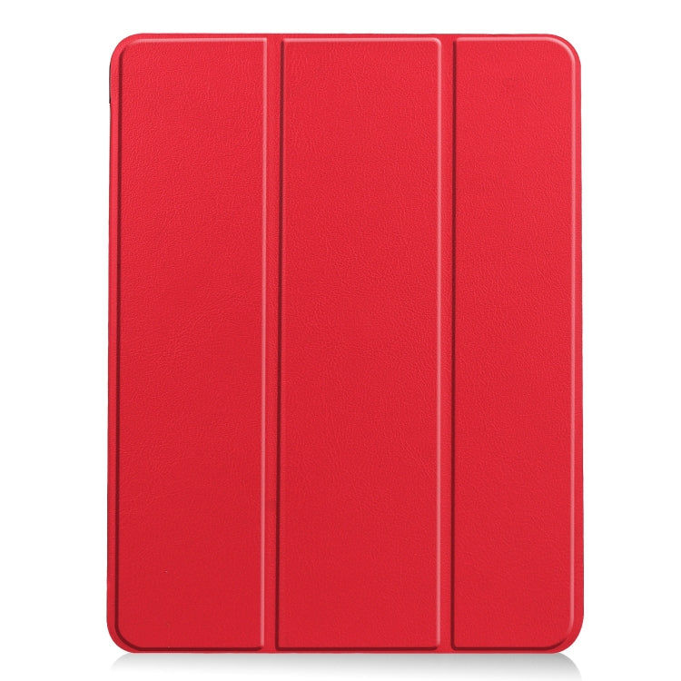 For iPad Air 11 2024 Custer TPU Pure Color 3-Fold Holder Smart Leather Tablet Case(Red) - iPad Air 11 2024 Cases by PMC Jewellery | Online Shopping South Africa | PMC Jewellery | Buy Now Pay Later Mobicred