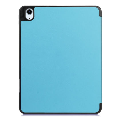 For iPad Air 11 2024 Custer TPU Pure Color 3-Fold Holder Smart Leather Tablet Case(Sky Blue) - iPad Air 11 2024 Cases by PMC Jewellery | Online Shopping South Africa | PMC Jewellery | Buy Now Pay Later Mobicred