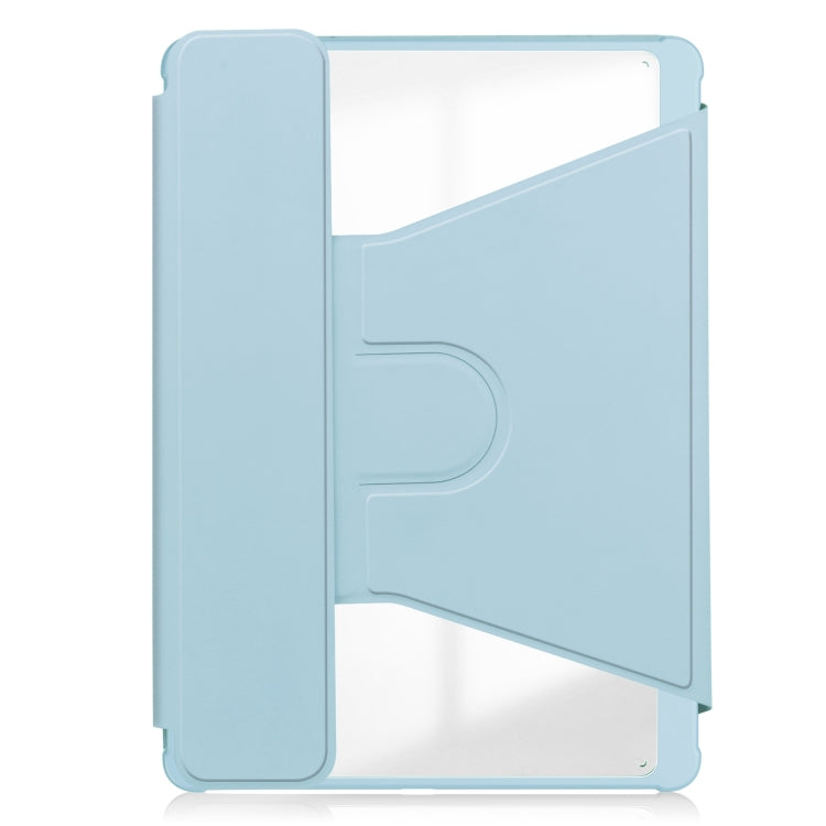 For iPad Air 13 2024 Transparent Rotation Smart Leather Tablet Case with Keyboard(Sky Blue) - iPad Air 13 2024 Cases by PMC Jewellery | Online Shopping South Africa | PMC Jewellery | Buy Now Pay Later Mobicred