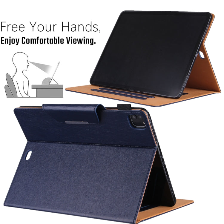 For iPad Pro 11 2024 Solid Color Metal Buckle Leather Smart Tablet Case(Royal Blue) - iPad Pro 11 2024 Cases by PMC Jewellery | Online Shopping South Africa | PMC Jewellery | Buy Now Pay Later Mobicred